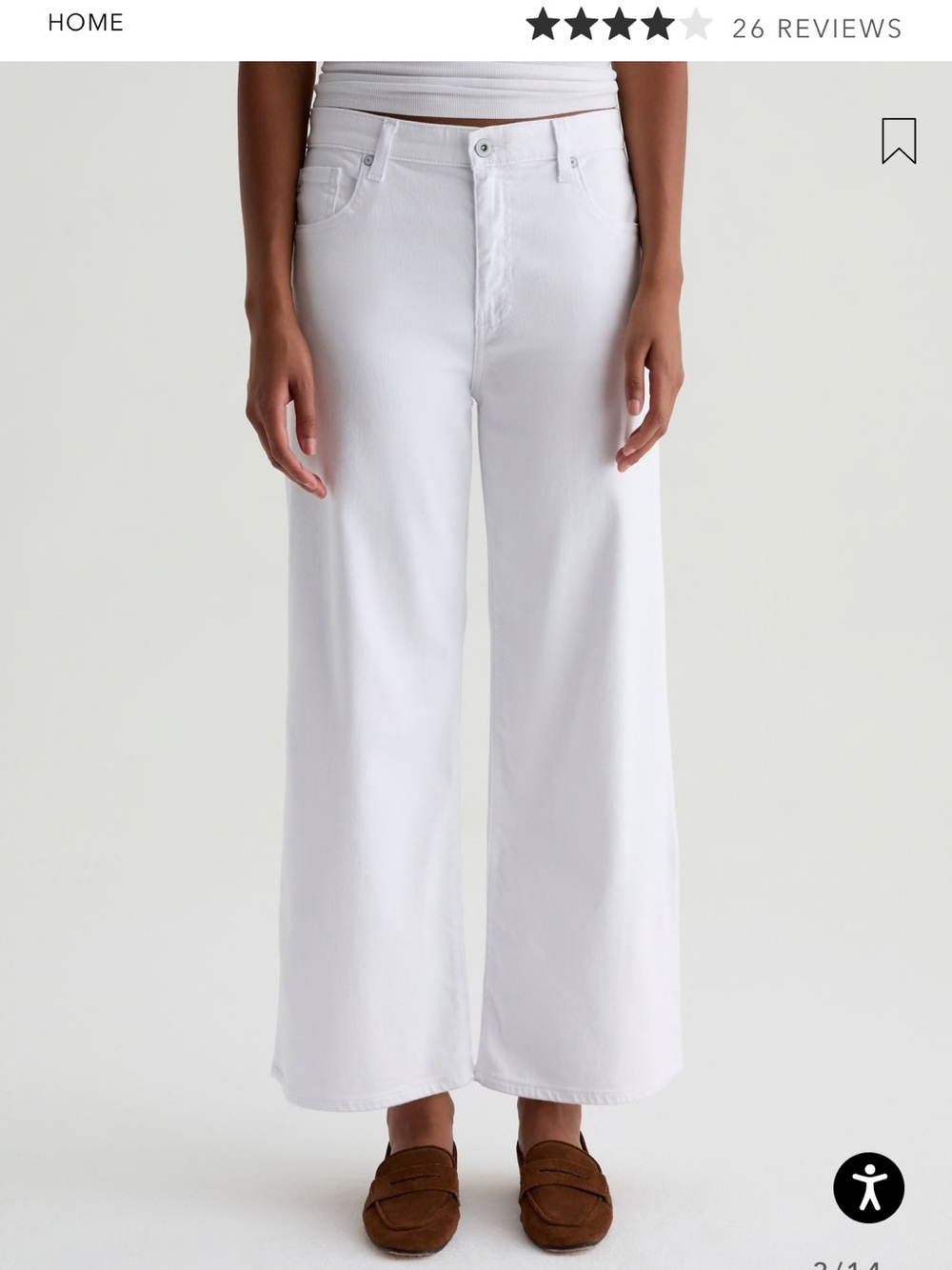AG JEANS SAIGE WIDE LEG CROP JEANS